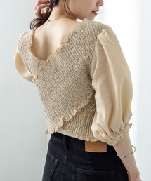 mystic | シャーリングクロスブラウス(シャツ/ブラウス)