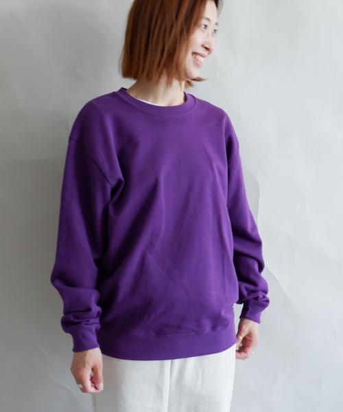 MANASTASH（マナスタッシュ）の「MANASTASH/マナスタッシュ　W's SWEAT BACK LOGO　ウィメンズ　スウェット　バックロゴ（スウェット・レディース・チャコールグレー/サンドベージュ/ナチュラル/パープル・MEDIUM）」の9枚目の写真