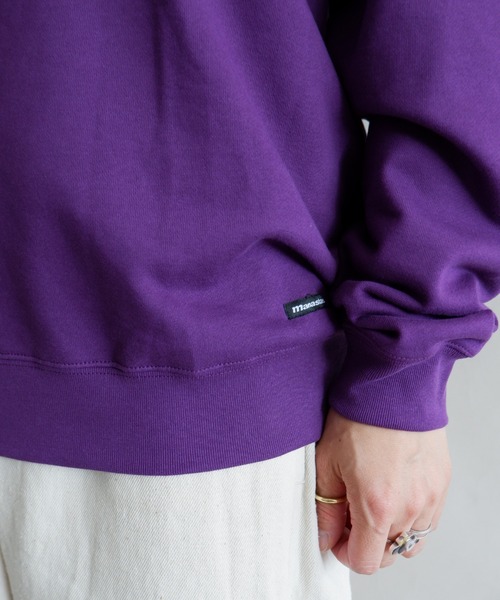 MANASTASH（マナスタッシュ）の「MANASTASH/マナスタッシュ　W's SWEAT BACK LOGO　ウィメンズ　スウェット　バックロゴ（スウェット・レディース・チャコールグレー/サンドベージュ/ナチュラル/パープル・MEDIUM）」の14枚目の写真