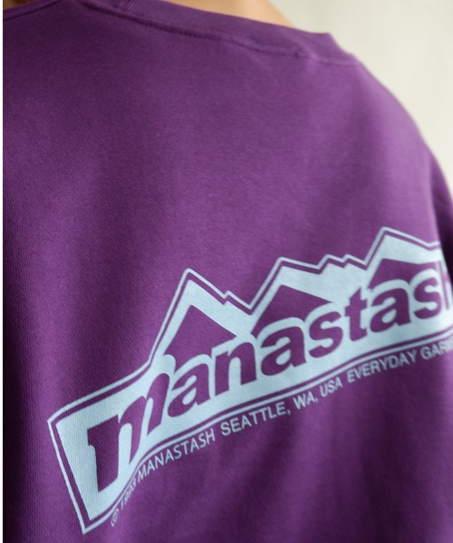 MANASTASH（マナスタッシュ）の「MANASTASH/マナスタッシュ　W's SWEAT BACK LOGO　ウィメンズ　スウェット　バックロゴ（スウェット・レディース・チャコールグレー/サンドベージュ/ナチュラル/パープル・MEDIUM）」の6枚目の写真