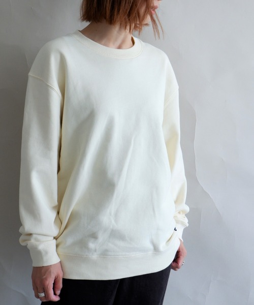 MANASTASH（マナスタッシュ）の「MANASTASH/マナスタッシュ　W's SWEAT BACK LOGO　ウィメンズ　スウェット　バックロゴ（スウェット・レディース・チャコールグレー/サンドベージュ/ナチュラル/パープル・MEDIUM）」の10枚目の写真