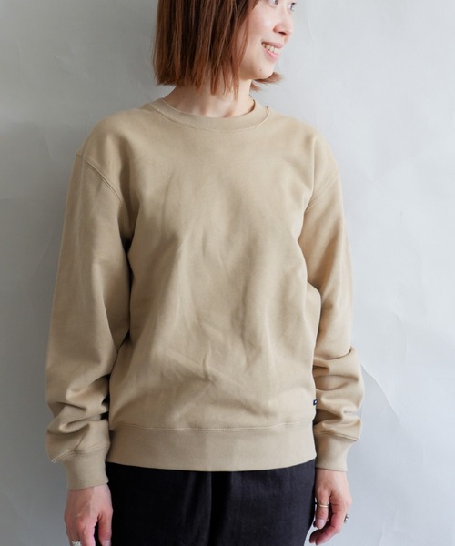 MANASTASH（マナスタッシュ）の「MANASTASH/マナスタッシュ　W's SWEAT BACK LOGO　ウィメンズ　スウェット　バックロゴ（スウェット・レディース・チャコールグレー/サンドベージュ/ナチュラル/パープル・MEDIUM）」の7枚目の写真