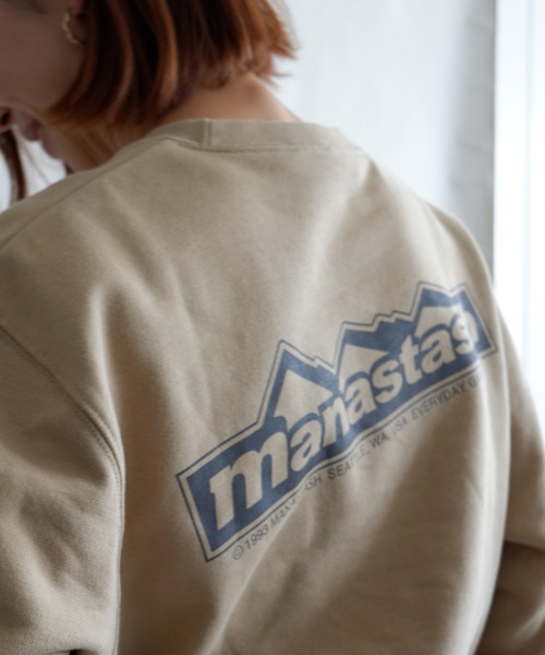 MANASTASH（マナスタッシュ）の「MANASTASH/マナスタッシュ　W's SWEAT BACK LOGO　ウィメンズ　スウェット　バックロゴ（スウェット・レディース・チャコールグレー/サンドベージュ/ナチュラル/パープル・MEDIUM）」の13枚目の写真
