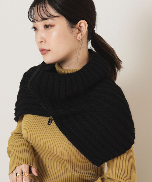 Ray BEAMS（レイビームス）の「Ray BEAMS / ニット スヌード①（マフラー・レディース・ブラック・ONE SIZE）」の2枚目の写真