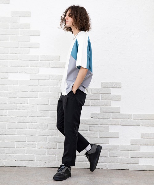 NIDO（ニド）の「スムース切り替えＴシャツ（Tシャツ/カットソー・メンズ・ネイビー/ホワイト・MEDIUM/LARGE）」の10枚目の写真