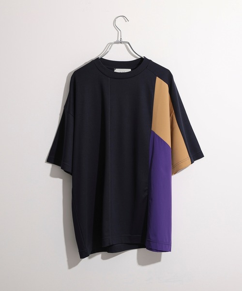 NIDO（ニド）の「スムース切り替えＴシャツ（Tシャツ/カットソー・メンズ・ネイビー/ホワイト・MEDIUM/LARGE）」の6枚目の写真