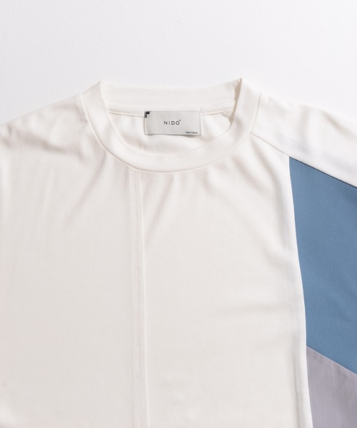 NIDO（ニド）の「スムース切り替えＴシャツ（Tシャツ/カットソー・メンズ・ネイビー/ホワイト・MEDIUM/LARGE）」の18枚目の写真