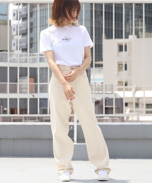 Calvin Klein Jeans（カルヴァンクラインジーンズ）の「Calvin Klein Jeans/カルバンクラインジーンズ ワンポイントロゴTシャツ（Tシャツ/カットソー・メンズ・ホワイト/ブラック・S/M/L）」の11枚目の写真