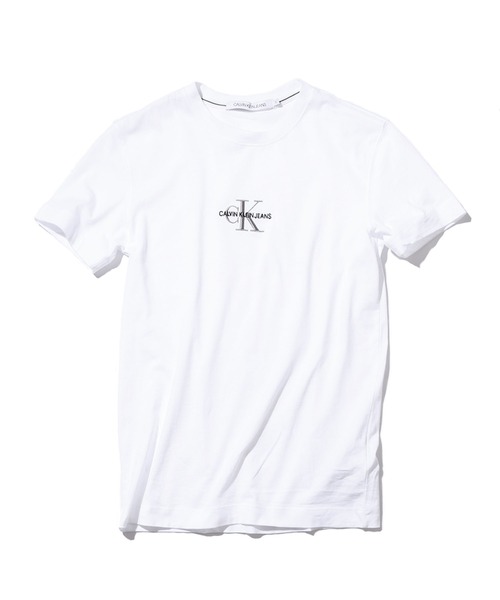 カルバンクラインジーンズ　ノーカラー　デニムシャツ　ワンポイントロゴ　ブルー Calvin Klein（カルバン・クライン）の「Calvin Klein/カルバン