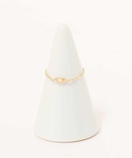 mangata（モンガータ）の「10K　Pale chain ring（リング・レディース・イエロー/グリーン/ピンク・FREE）」の8枚目の写真