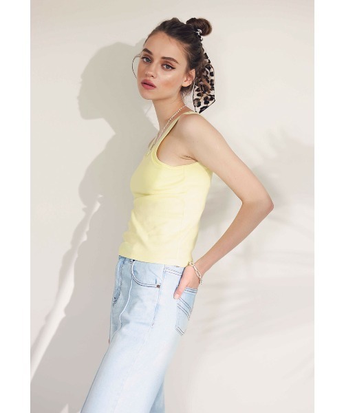 ALEXIA STAM（アリシアスタン）の「Padded Tank Top/パテッドタンクトップ（Tシャツ/カットソー・レディース・ラベンダー/レモンイエロー/テラコッタ・FREE）」の17枚目の写真