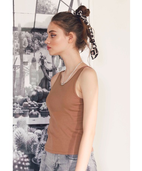 ALEXIA STAM（アリシアスタン）の「Padded Tank Top/パテッドタンクトップ（Tシャツ/カットソー・レディース・ラベンダー/レモンイエロー/テラコッタ・FREE）」の19枚目の写真