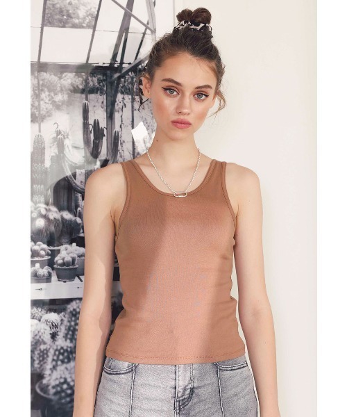 ALEXIA STAM（アリシアスタン）の「Padded Tank Top/パテッドタンクトップ（Tシャツ/カットソー・レディース・ラベンダー/レモンイエロー/テラコッタ・FREE）」の16枚目の写真