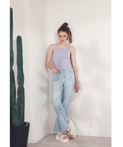 ALEXIA STAM（アリシアスタン）の「Padded Tank Top/パテッドタンクトップ（Tシャツ/カットソー・レディース・ラベンダー/レモンイエロー/テラコッタ・FREE）」の13枚目の写真