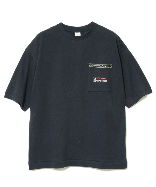 MANASTASH（マナスタッシュ）の「MANASTASH/マナスタッシュ　HEMP BOXY TEE（Tシャツ/カットソー・メンズ・ブラック/ブラウン/ナチュラル・MEDIUM/LARGE/X-LARGE）」の2枚目の写真