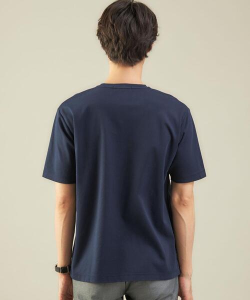 green label relaxing(グリーンレーベルリラクシング)の「<green label relaxing>COOLスムース クルーネック 半袖 Tシャツ -接触冷感-(Tシャツ/カットソー・メンズ・ホワイト/ダークブラウン/ネイビー・SMALL/MEDIUM/LARGE)」の10枚目の写真