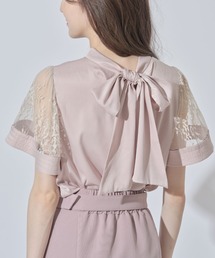 tocco closet | レーススリーブ切り替えバックリボンブラウス(シャツ/ブラウス)
