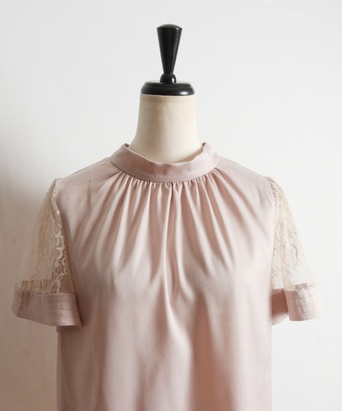 tocco closet（トッコ　クローゼット）の「レーススリーブ切り替えバックリボンブラウス（シャツ/ブラウス・レディース・ラベンダー/ベージュ/モカ・M）」の18枚目の写真