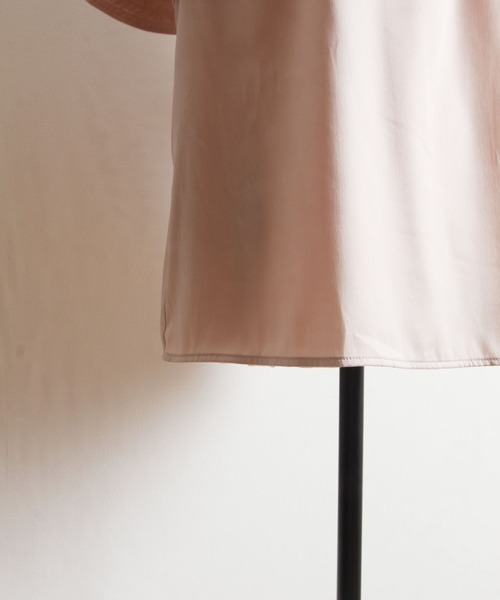 tocco closet（トッコ　クローゼット）の「レーススリーブ切り替えバックリボンブラウス（シャツ/ブラウス・レディース・ラベンダー/ベージュ/モカ・M）」の16枚目の写真