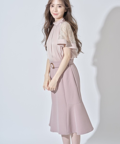 tocco closet（トッコ　クローゼット）の「レーススリーブ切り替えバックリボンブラウス（シャツ/ブラウス・レディース・ラベンダー/ベージュ/モカ・M）」の19枚目の写真