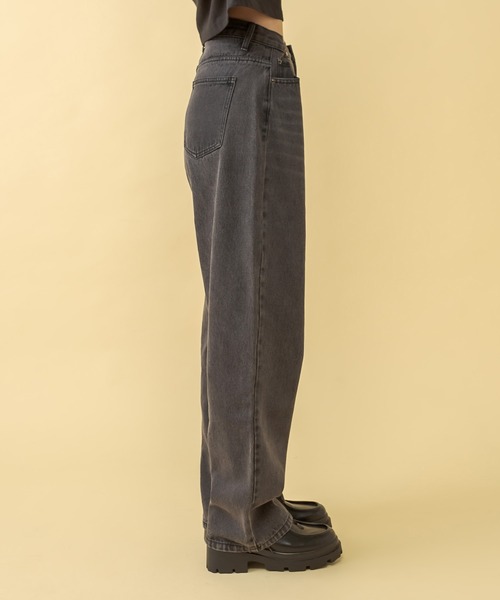 RASVOA（ラスボア）の「ホックタックデニムパンツ（デニムパンツ・レディース・ブラック・S/M）」の5枚目の写真