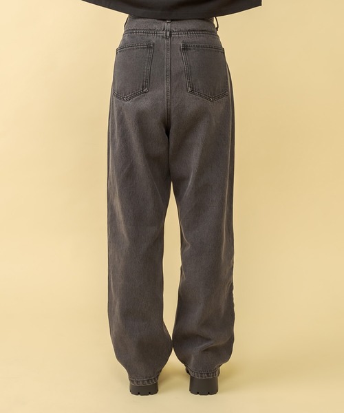 RASVOA（ラスボア）の「ホックタックデニムパンツ（デニムパンツ・レディース・ブラック・S/M）」の6枚目の写真