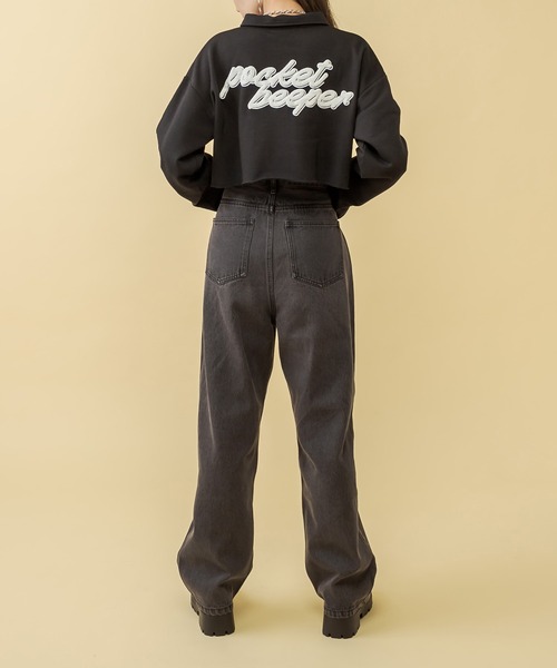 RASVOA（ラスボア）の「ホックタックデニムパンツ（デニムパンツ・レディース・ブラック・S/M）」の11枚目の写真