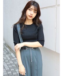 グロスワイドリブスリムニット