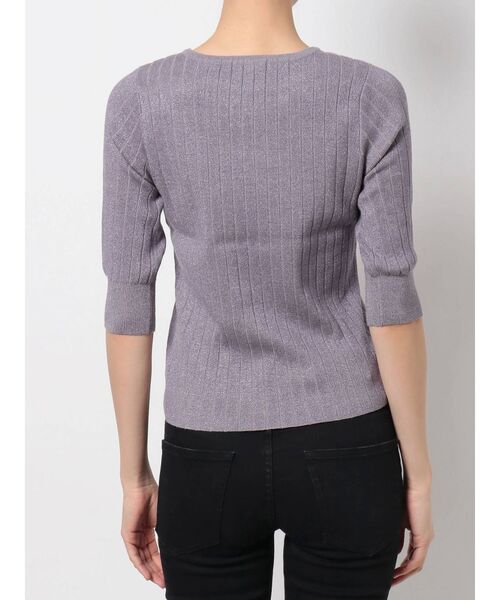 MURUA（ムルーア）の「グロスワイドリブスリムニット（ニット/セーター・レディース・ブラック/パープル/オレンジ/グリーン・FREE）」の6枚目の写真