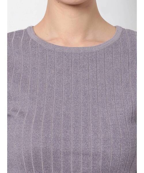 MURUA（ムルーア）の「グロスワイドリブスリムニット（ニット/セーター・レディース・ブラック/パープル/オレンジ/グリーン・FREE）」の7枚目の写真