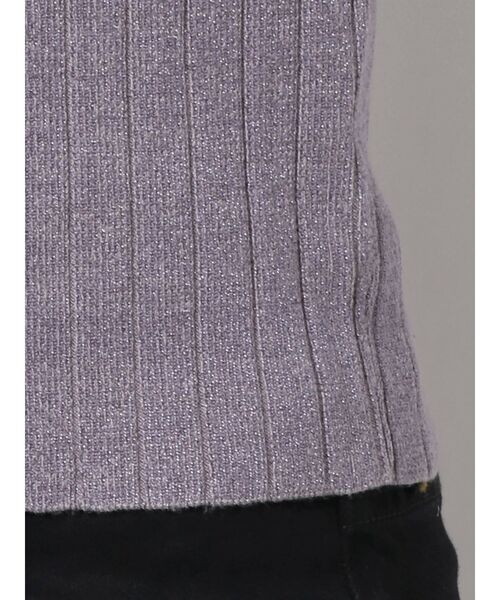 MURUA（ムルーア）の「グロスワイドリブスリムニット（ニット/セーター・レディース・ブラック/パープル/オレンジ/グリーン・FREE）」の9枚目の写真
