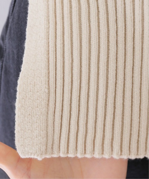 Spick & Span(スピックアンドスパン)の「ソフトコアヤーンフロンタブルベスト(ベスト・レディース・ネイビー/アイボリー・FREE)」の8枚目の写真