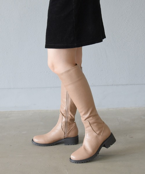 sango(sango)の「ラウンドトゥジョッキーブーツ(ブーツ・レディース・グレイッシュベージュ/アイボリー/ブラック/ダークブラウン・LL/3L/S/M/L/SS)」の15枚目の写真