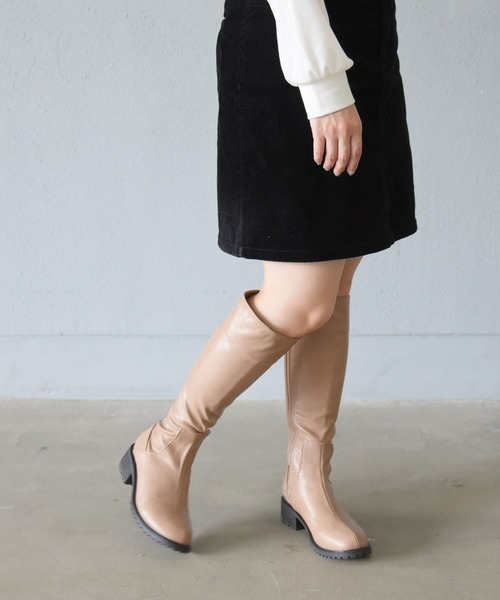 sango(sango)の「ラウンドトゥジョッキーブーツ(ブーツ・レディース・グレイッシュベージュ/アイボリー/ブラック/ダークブラウン・LL/3L/S/M/L/SS)」の14枚目の写真
