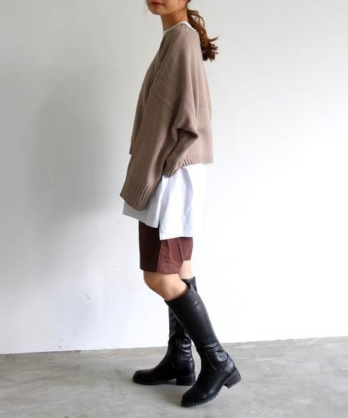 sango(sango)の「ラウンドトゥジョッキーブーツ(ブーツ・レディース・グレイッシュベージュ/アイボリー/ブラック/ダークブラウン・LL/3L/S/M/L/SS)」の22枚目の写真