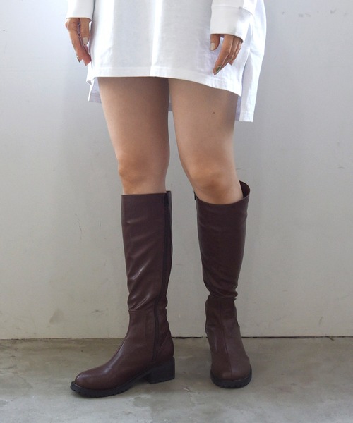 sango(sango)の「ラウンドトゥジョッキーブーツ(ブーツ・レディース・グレイッシュベージュ/アイボリー/ブラック/ダークブラウン・LL/3L/S/M/L/SS)」の19枚目の写真