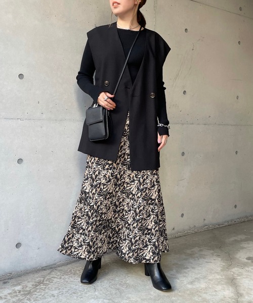 DouDou（ドゥドゥ）の「袖スリット2WAYリブプルオーバー（ニット/セーター・レディース・ブラック/グリーン/グレイッシュベージュ・FREE）」の20枚目の写真