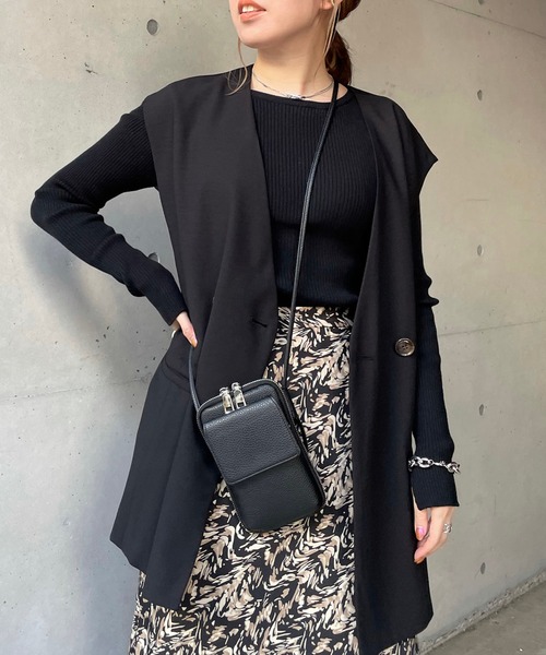 DouDou（ドゥドゥ）の「袖スリット2WAYリブプルオーバー（ニット/セーター・レディース・ブラック/グリーン/グレイッシュベージュ・FREE）」の11枚目の写真