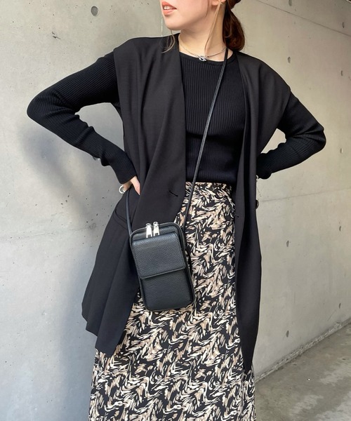 DouDou（ドゥドゥ）の「袖スリット2WAYリブプルオーバー（ニット/セーター・レディース・ブラック/グリーン/グレイッシュベージュ・FREE）」の7枚目の写真