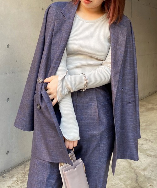 DouDou（ドゥドゥ）の「袖スリット2WAYリブプルオーバー（ニット/セーター・レディース・ブラック/グリーン/グレイッシュベージュ・FREE）」の18枚目の写真