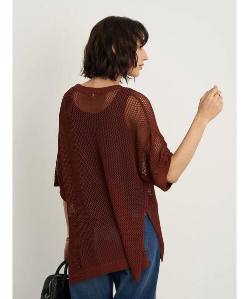 earth music&ecology(アースミュージックアンドエコロジー)の「透かし編みニットプルオーバー *(ニット/セーター・レディース・ライトパープル/ベージュ/ブラウン/イエロー・FREE)」の12枚目の写真