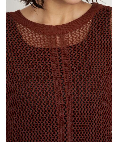 earth music&ecology(アースミュージックアンドエコロジー)の「透かし編みニットプルオーバー *(ニット/セーター・レディース・ライトパープル/ベージュ/ブラウン/イエロー・FREE)」の14枚目の写真