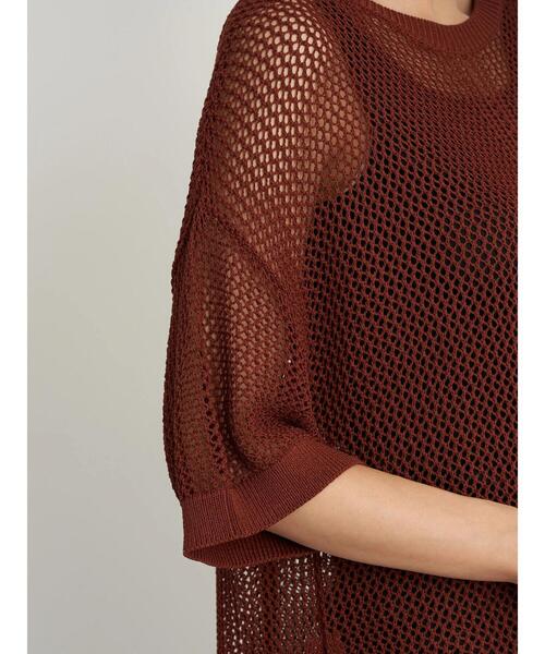 earth music&ecology(アースミュージックアンドエコロジー)の「透かし編みニットプルオーバー *(ニット/セーター・レディース・ライトパープル/ベージュ/ブラウン/イエロー・FREE)」の15枚目の写真