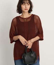 earth music&ecology | 透かし編みニットプルオーバー ＊(ニット/セーター)