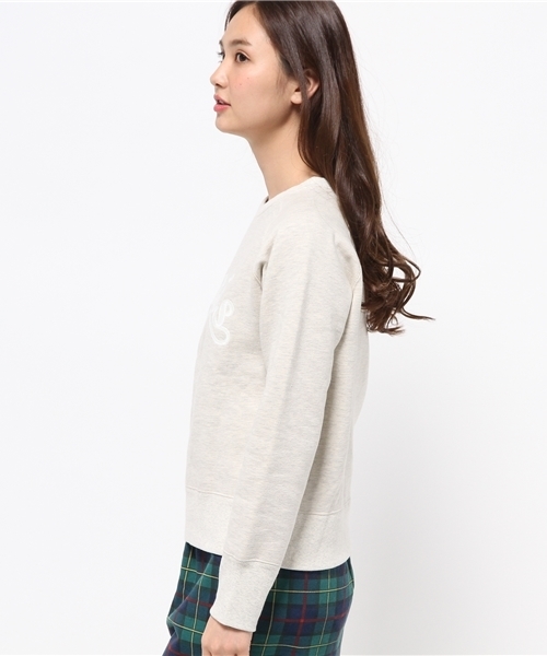 OUTLET（アウトレット）の「【DouDou】PARIS刺繍裏毛TOPS（Tシャツ/カットソー・レディース・グレー/オートミール・FREE）」の4枚目の写真