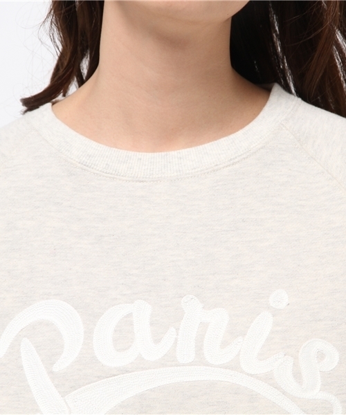 OUTLET（アウトレット）の「【DouDou】PARIS刺繍裏毛TOPS（Tシャツ/カットソー・レディース・グレー/オートミール・FREE）」の6枚目の写真