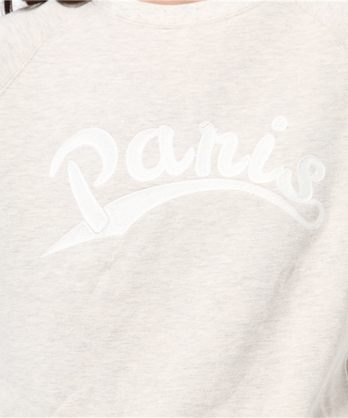 OUTLET（アウトレット）の「【DouDou】PARIS刺繍裏毛TOPS（Tシャツ/カットソー・レディース・グレー/オートミール・FREE）」の9枚目の写真