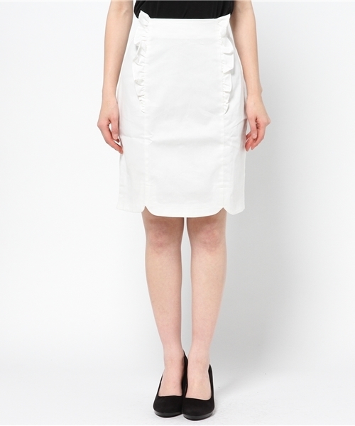 WEGO(ウィゴー)の「WEGO/フリルストレートスカート(スカート・レディース・ホワイト/ネイビー/レッド・FREE)」の7枚目の写真