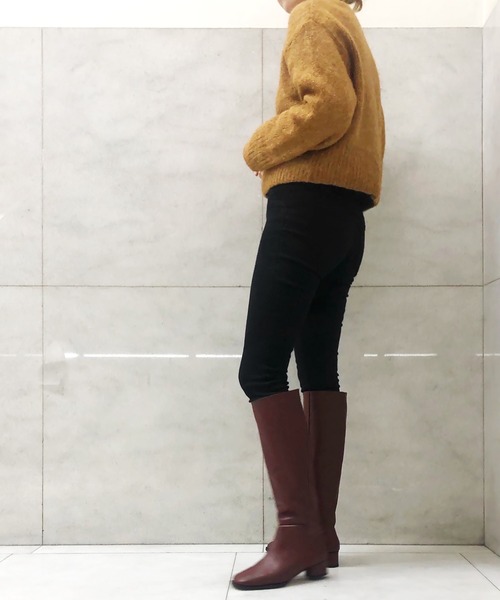 Dhyana.（ディアナドット）の「スクエアロングブーツ（ブーツ・レディース・ブラック/ワインレッド・22.5cm/25.5cm/23.5cm/24.5cm）」の10枚目の写真