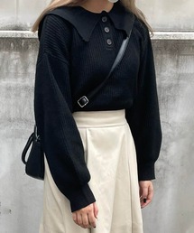 Mayree（メイリー）の「【Mayree】ルーズポロ セーラーカラーニット 2021AW（ポロシャツ）」